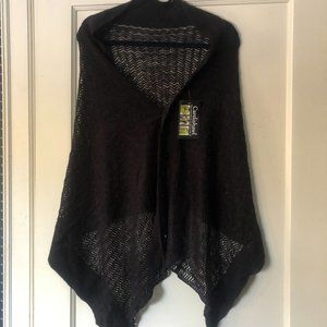 NWT Black "Cardishawl" with button front